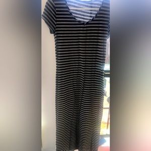 Just Love Black & Gray Maxi Spring Sundress Size L